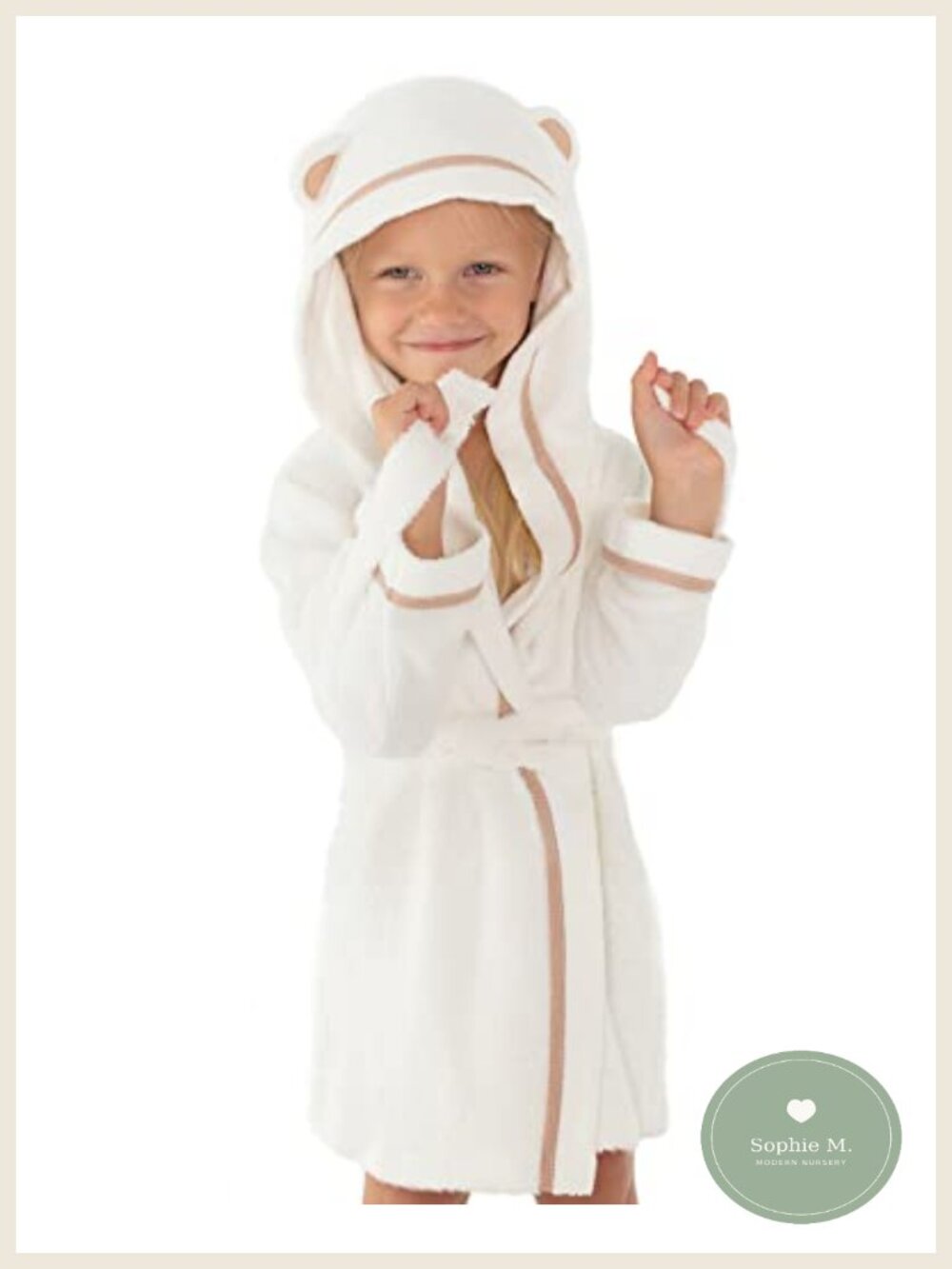 Toddler Kids Hooded Bathrobe Rayon from Bamboo Soft Robe